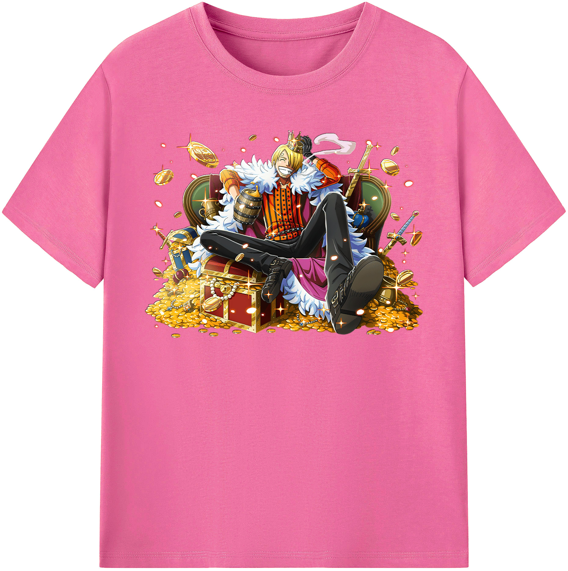 （画像用） ワンピース サンジ ONE PIECE Sanji レディースカジュアルプリントTシャツ（綿100％）